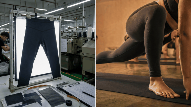Lab test versus hot yoga reality for activewear fabric