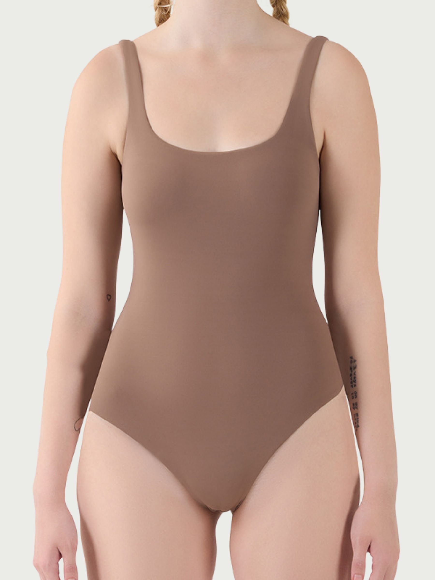 European & American Style Nude Backless High-Elastic Shapewear Jumpsuit