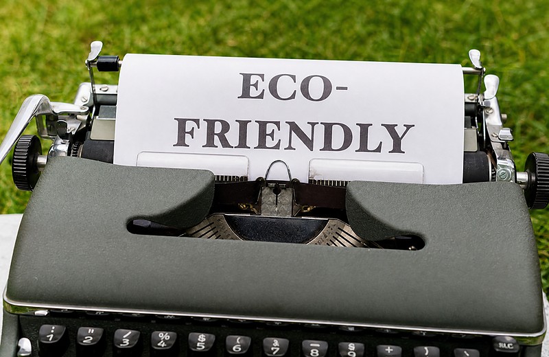 eco-friendly typewriter concept