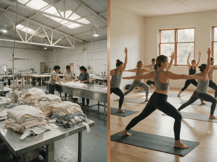 From factory floor to yoga class: where the difference between a $98 legging and a $27 dupe is actually made